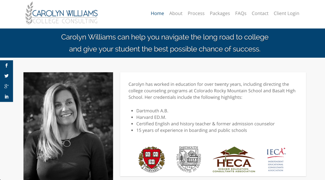 Carolyn Williams College Consulting